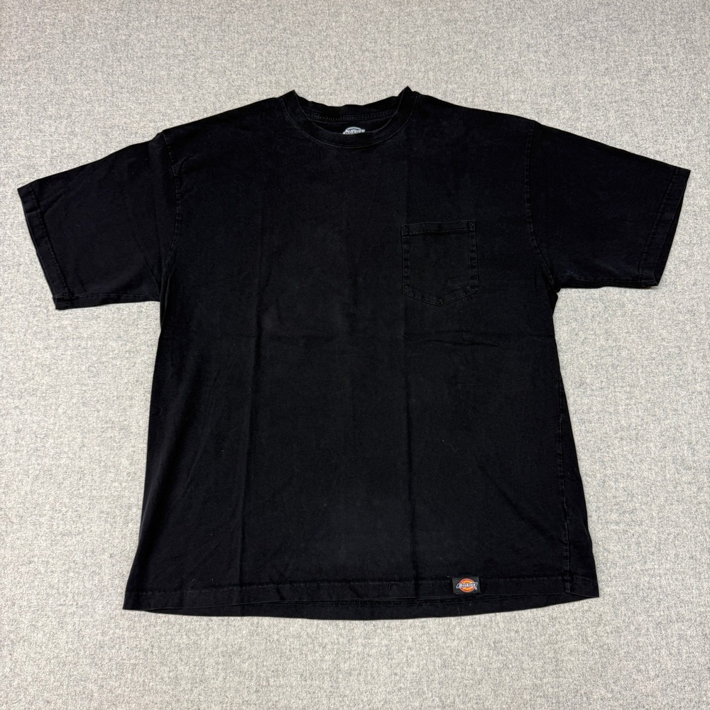 Dickies | Pocket T-Shirt | 2XL | Black | 100% Cotton Short Sleeve Workwear Tee